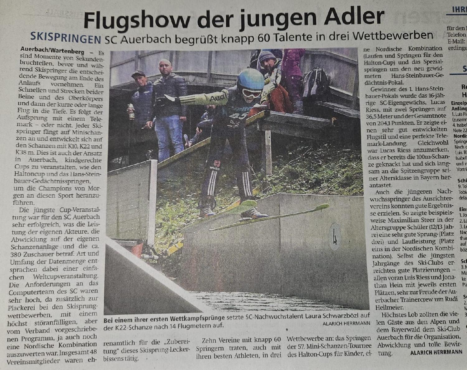 Flugshow der jungen Adler - Halton-Mini-Tournee 2024