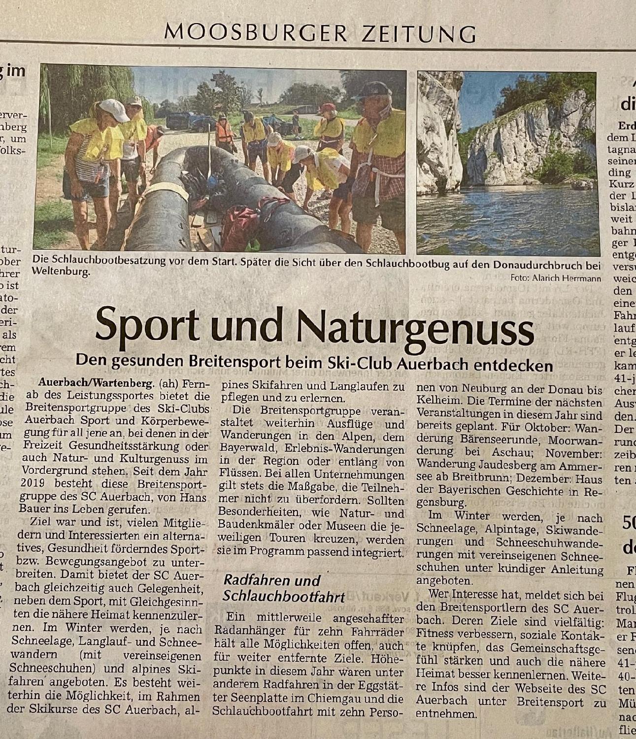 Sport und Naturgenuss