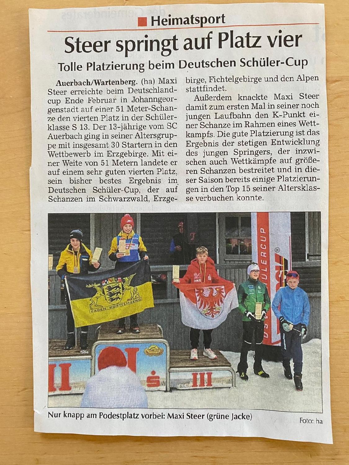 Steer springt auf Platz vier