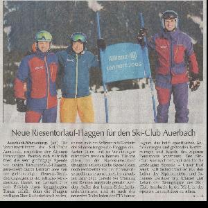 Neue Riesentorlauf-Flaggen für den Ski-Club Auerbach